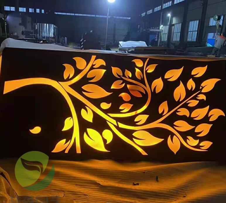 庆安耐候钢板灯箱